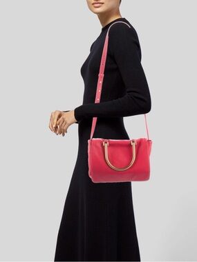 Sarah Jessica Parker SKP Red Leather crossbody Bag with Gold Hardware